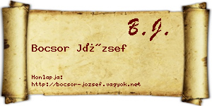 Bocsor József névjegykártya