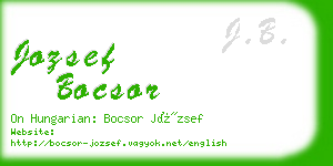 jozsef bocsor business card